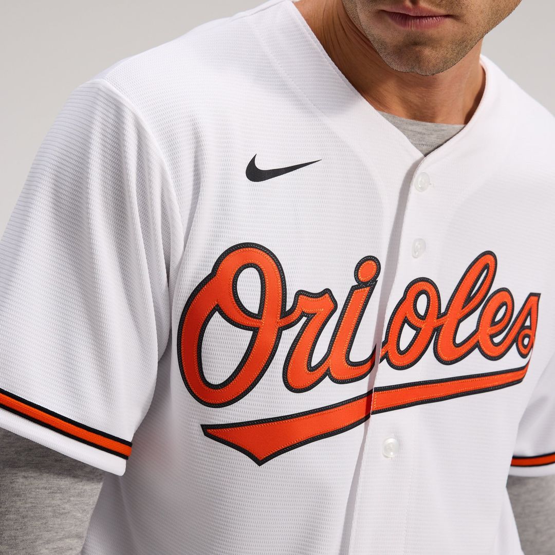 Men's Baltimore Orioles White Home Replica MLB Baseball Jersey - view 6