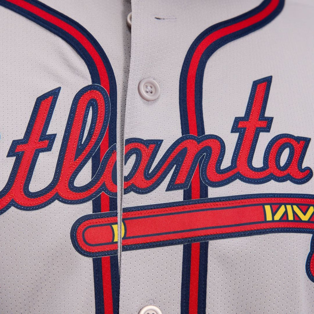 Men's Atlanta Braves Ozzie Albies Gray Road Limited MLB Baseball Jersey - view 11