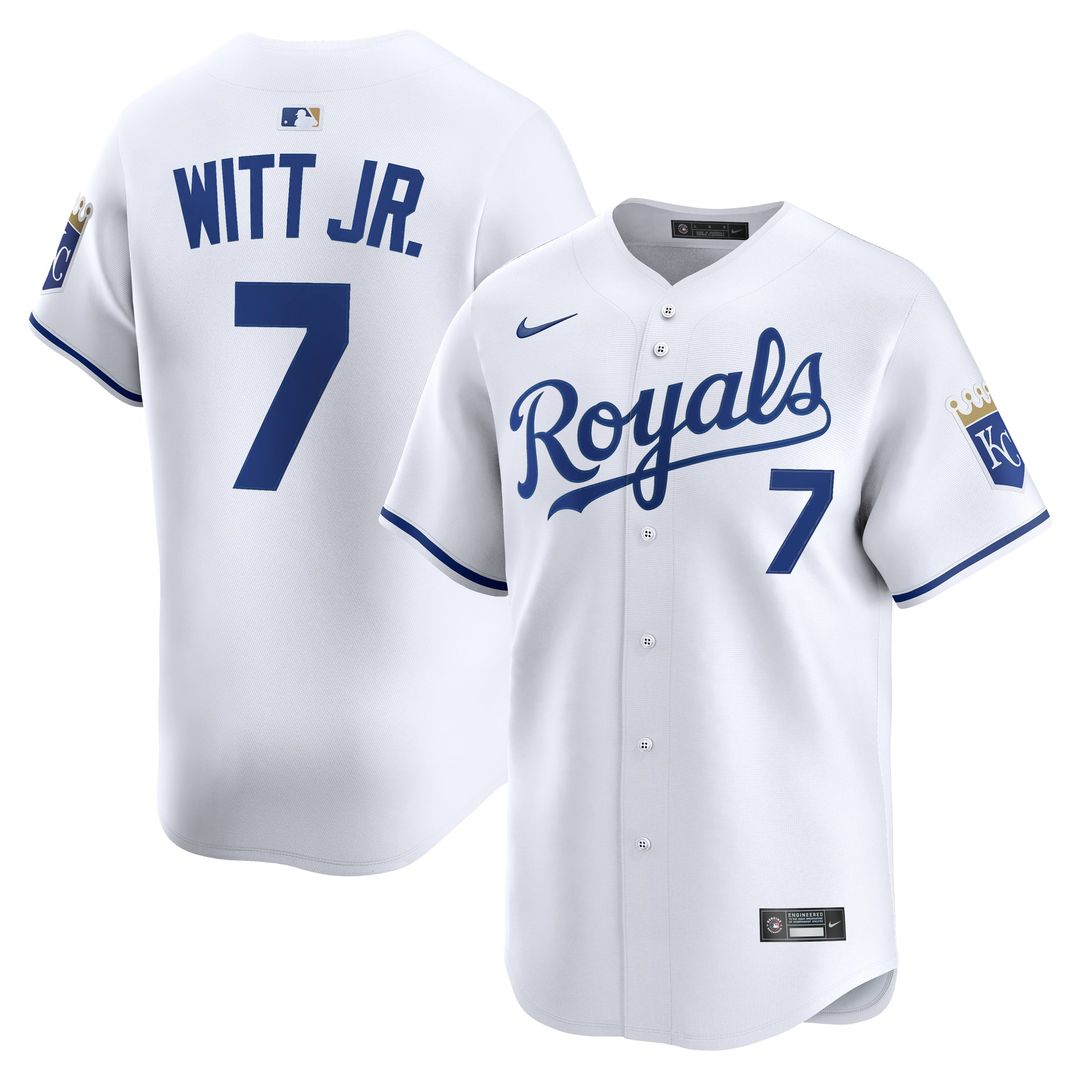 Men's Kansas City Royals Bobby Witt Jr. White Home Limited MLB Baseball Jersey - view 1