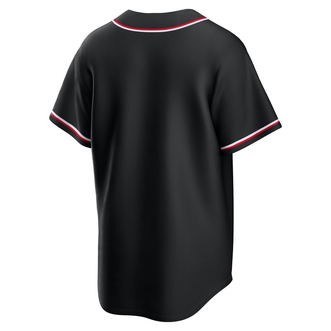 Men's Cleveland Guardians Fashion Replica Black Out MLB Baseball Jersey - view 3