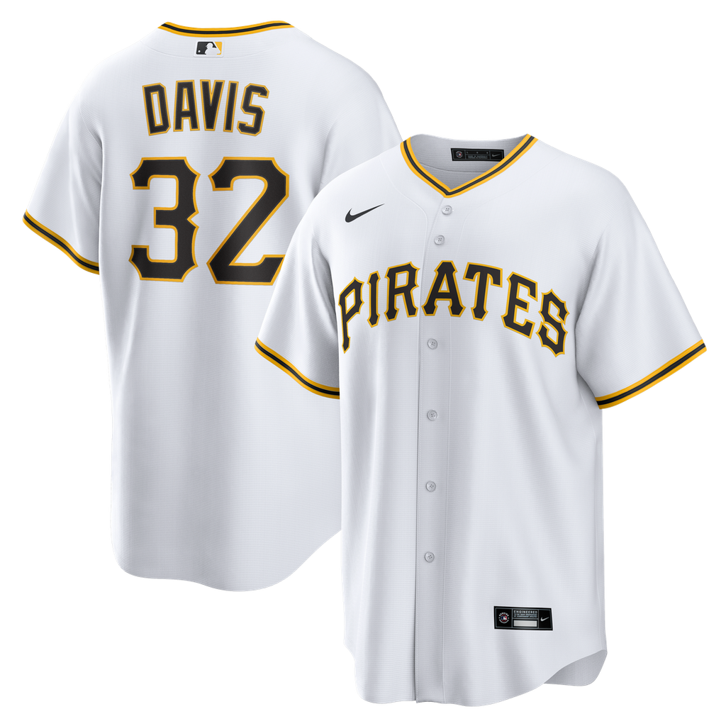 Men's Pittsburgh Pirates Henry Davis White Home Replica MLB Baseball Jersey - view 1