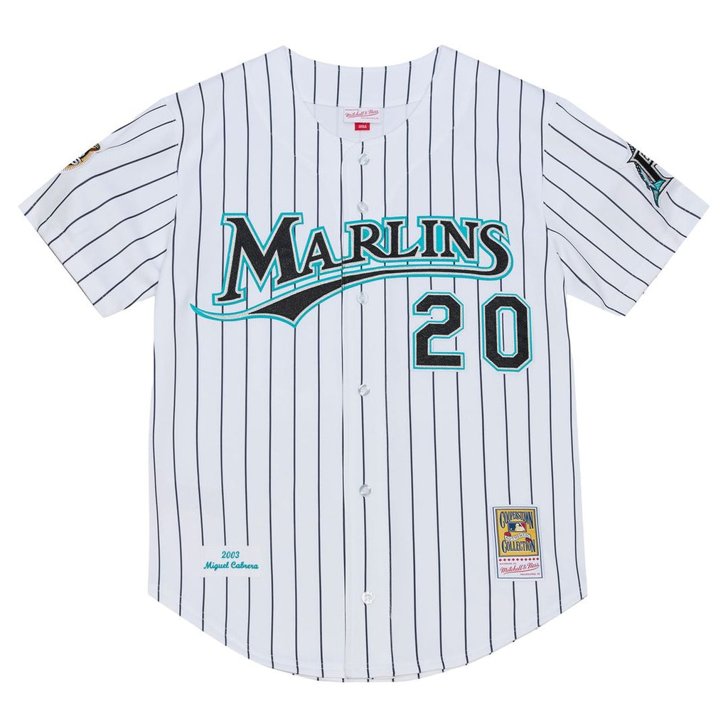Men's Florida Marlins Miguel Cabrera White 2003 Cooperstown Collection MLB Baseball Jersey - view 2