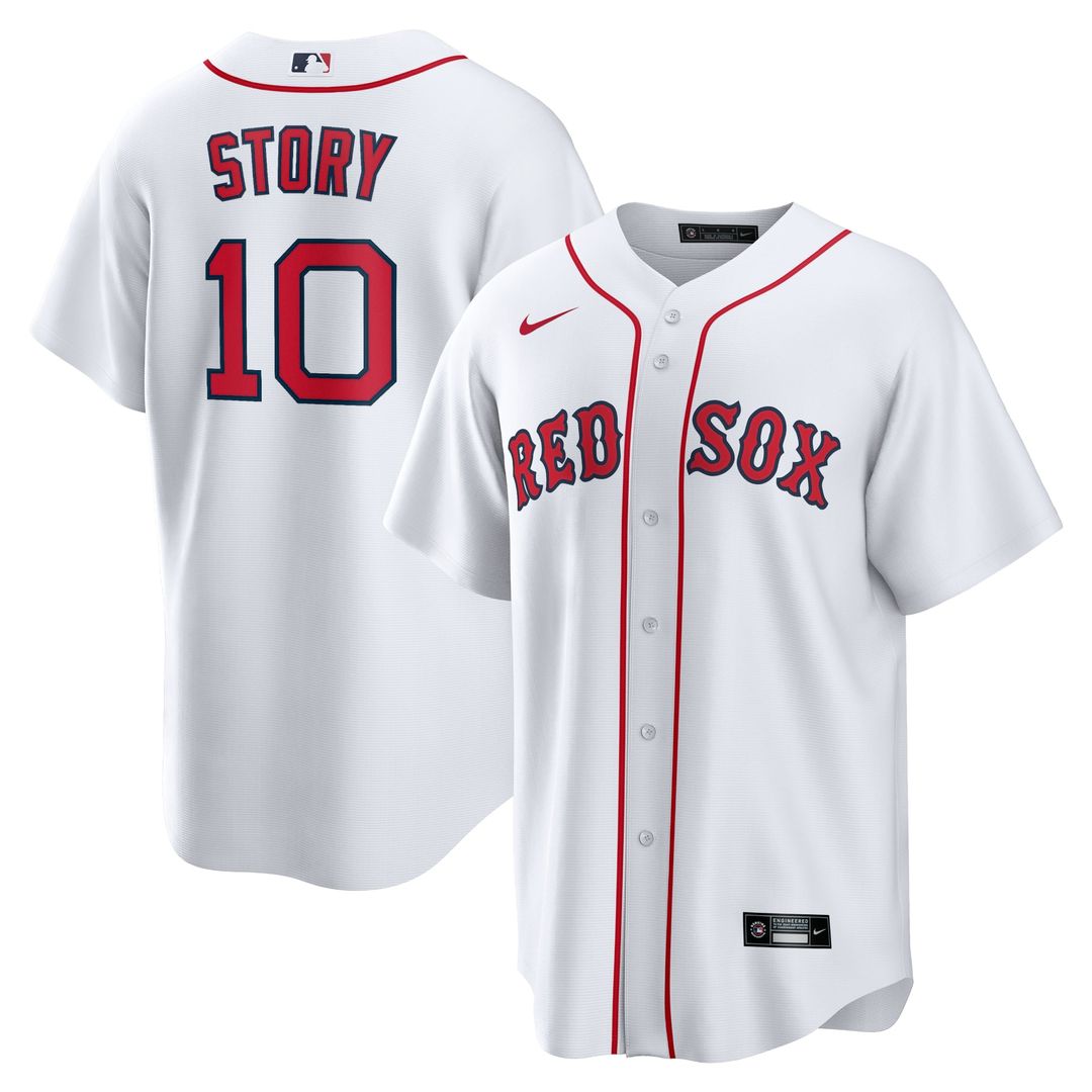 Men's Boston Red Sox Trevor Story White Home Replica MLB Baseball Jersey - view 1