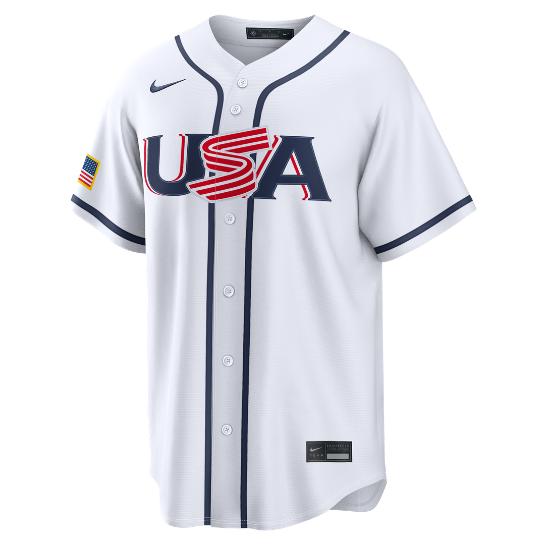 Men's USA Baseball Ernie Clement White 2026 World Baseball Classic Home Stadium MLB Baseball Jersey - view 2