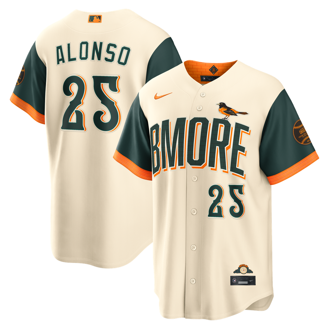 Men's Baltimore Orioles Pete Alonso Cream 2026 City Connect Stadium MLB Baseball Jersey - view 1