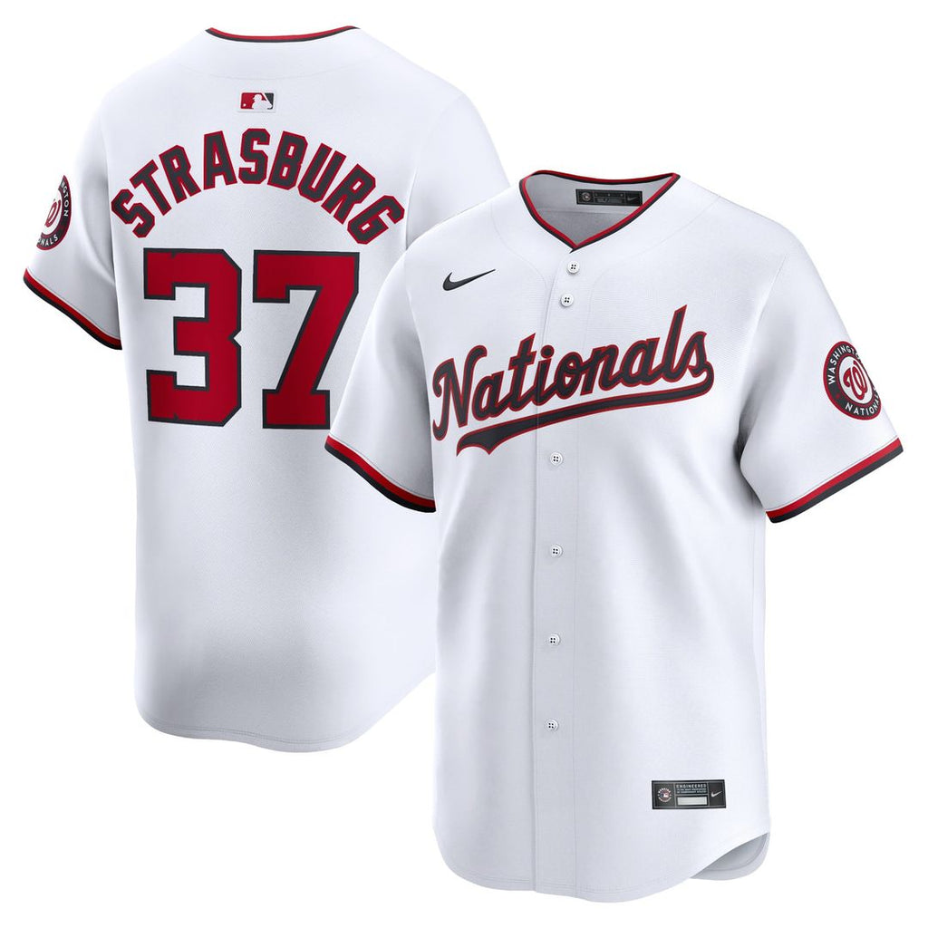 Men's Washington Nationals Stephen Strasburg White Home Limited MLB Baseball Jersey - view 1