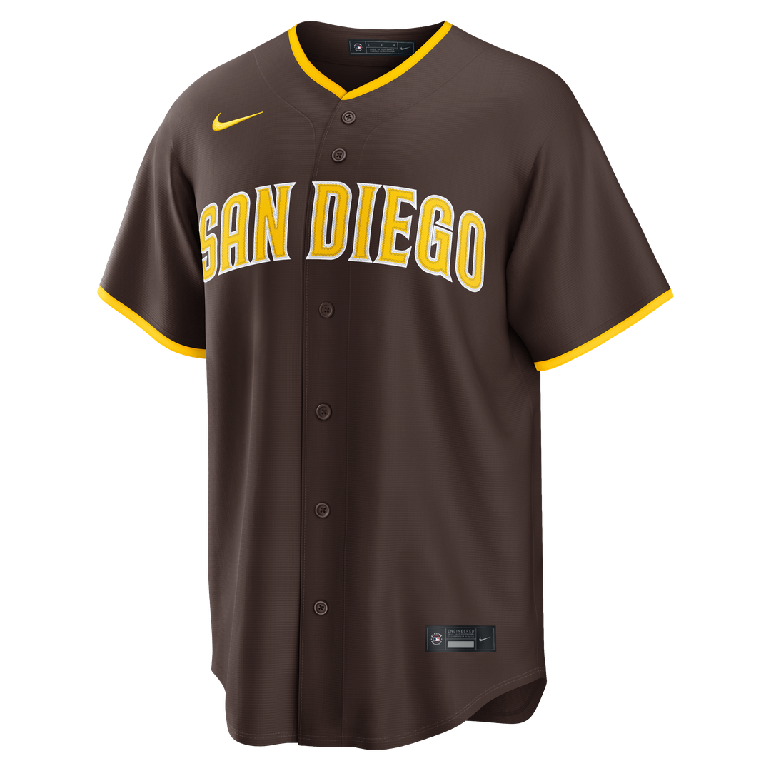 Men's San Diego Padres Fernando Tatis Jr. Brown Road Replica MLB Baseball Jersey - view 2