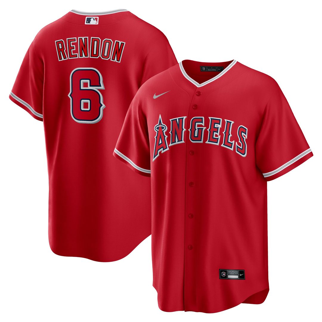 Men's Los Angeles Angels Anthony Rendon Red Alternate Replica Player Name MLB Baseball Jersey - view 1