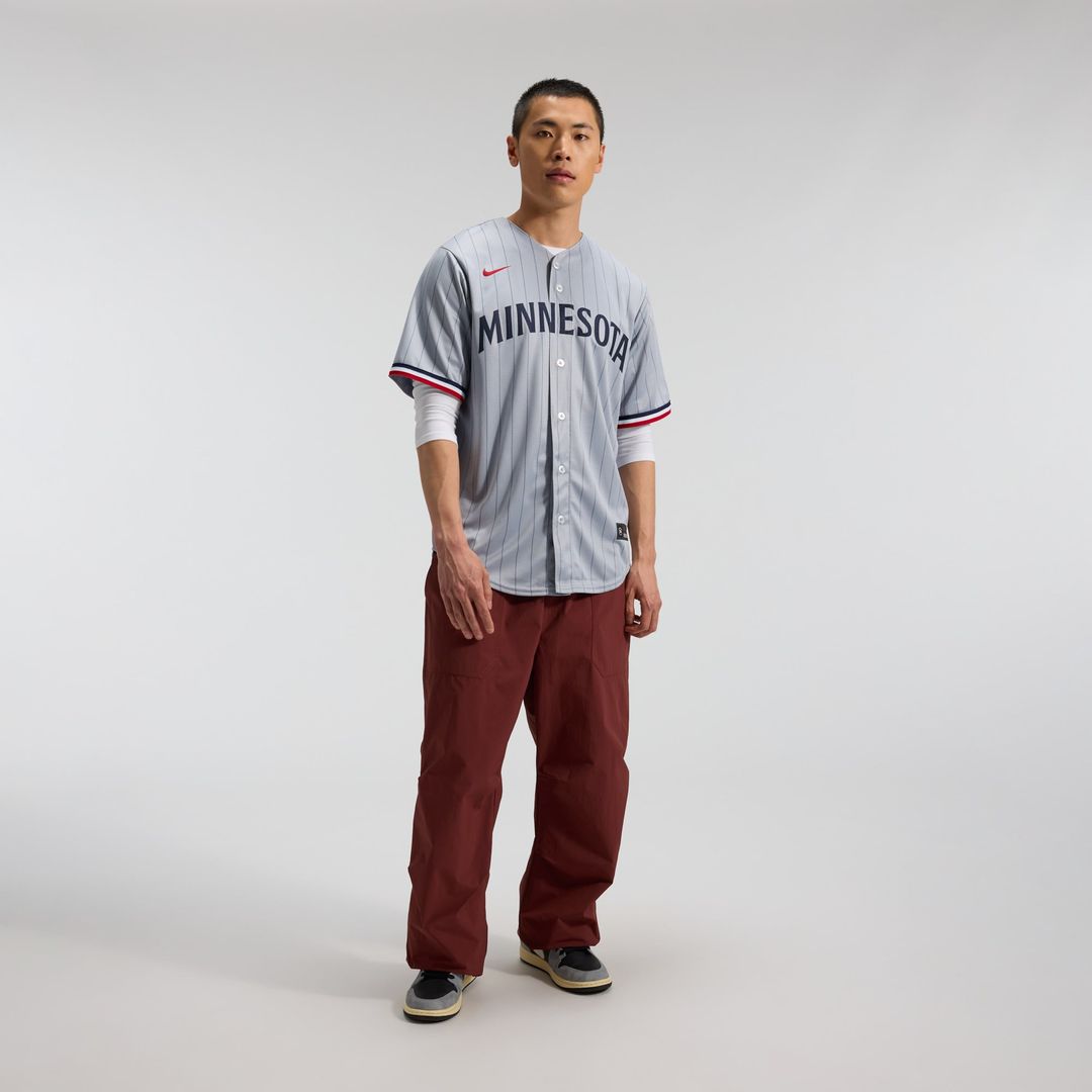 Men's Minnesota Twins White Home Replica MLB Baseball Jersey - view 25