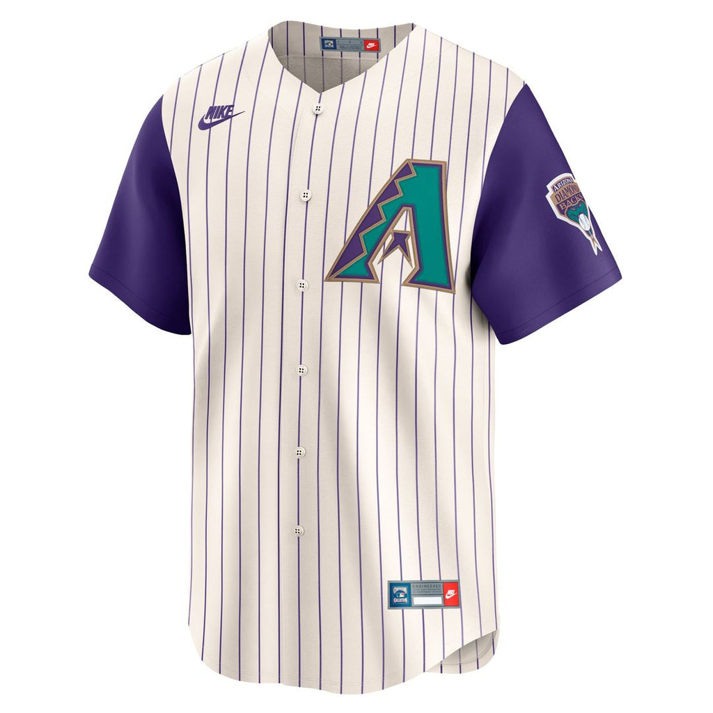 Men's Arizona Diamondbacks Randy Johnson Black Throwback Cooperstown Collection Limited MLB Baseball Jersey - view 8
