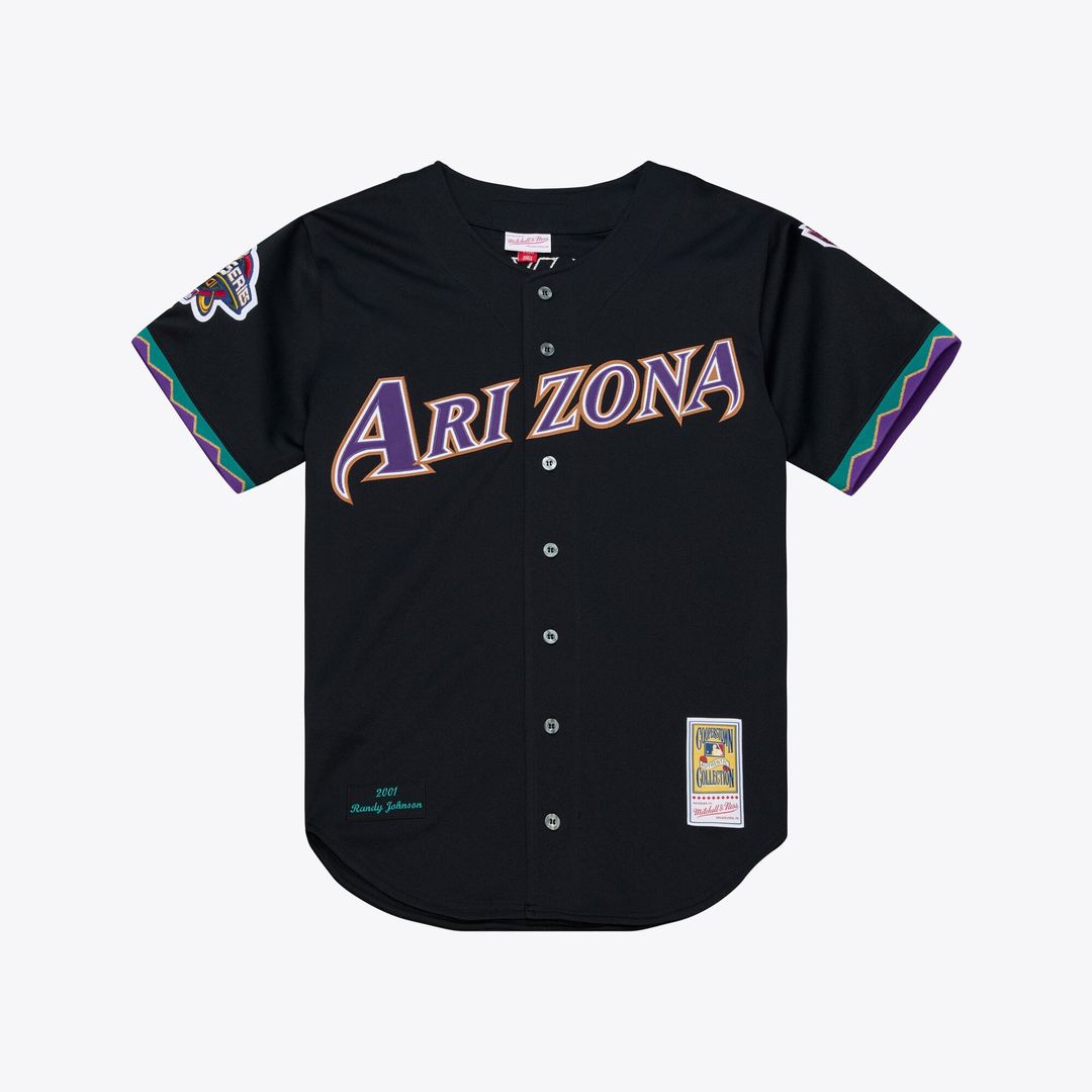 Men's Arizona Diamondbacks Randy Johnson Black 2001 MLB Baseball Jersey - view 1