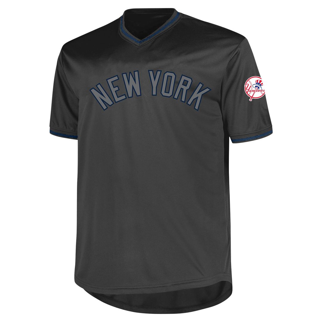 Men's New York Yankees Charcoal Big & Tall Pop Fashion MLB Baseball Jersey - view 2