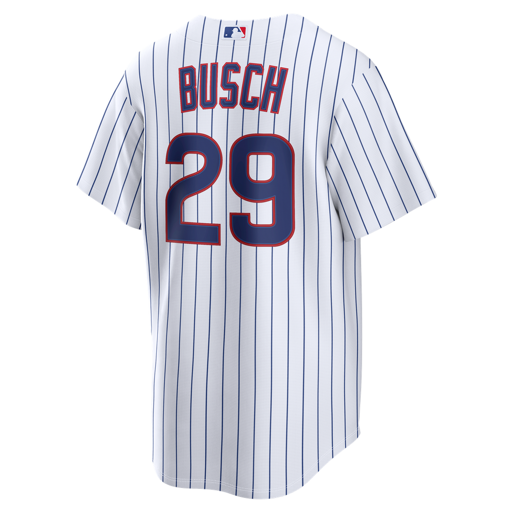 Men's Chicago Cubs Michael Busch White Home Replica MLB Baseball Jersey - view 3
