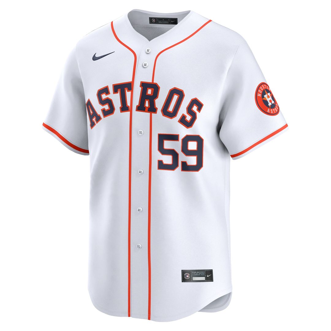 Men's Houston Astros Framber Valdez White Home Limited MLB Baseball Jersey - view 2