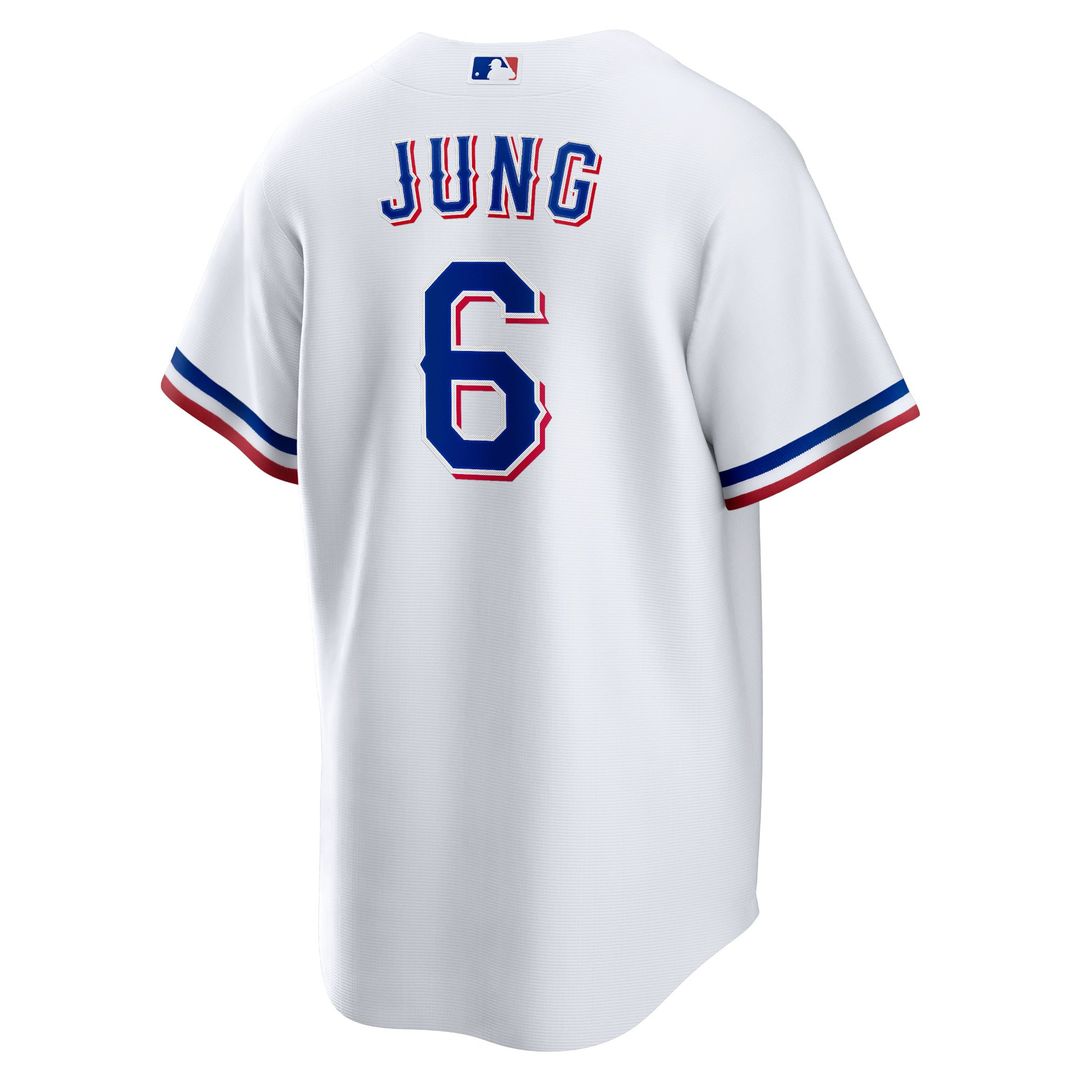 Men's Texas Rangers Josh Jung White Replica MLB Baseball Jersey - view 3