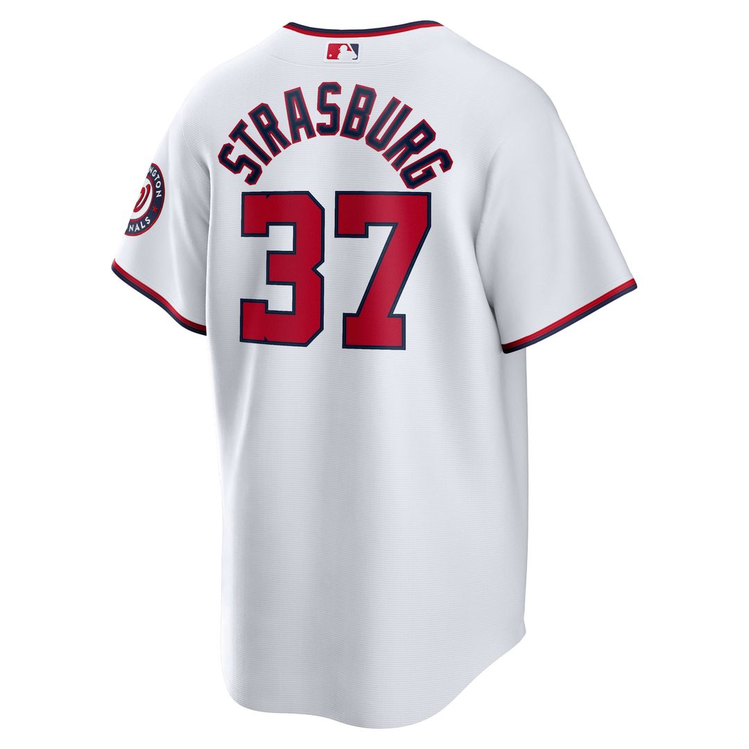 Men's Washington Nationals Stephen Strasburg White Home Replica MLB Baseball Jersey - view 3