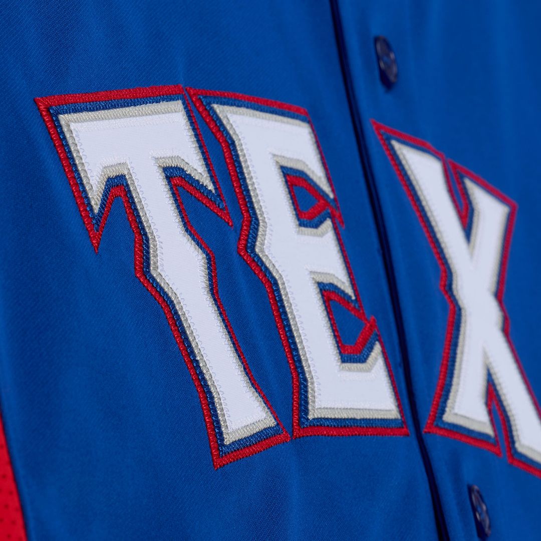 Men's Texas Rangers Adrian Beltre Royal Cooperstown Mesh Batting Practice Button-Up MLB Baseball Jersey - view 4