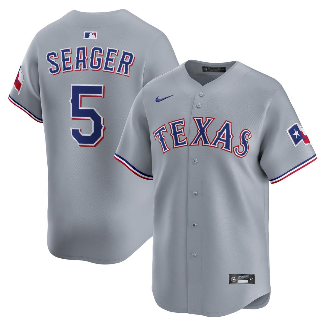 Men's Texas Rangers Corey Seager Gray Road Limited MLB Baseball Jersey - view 1