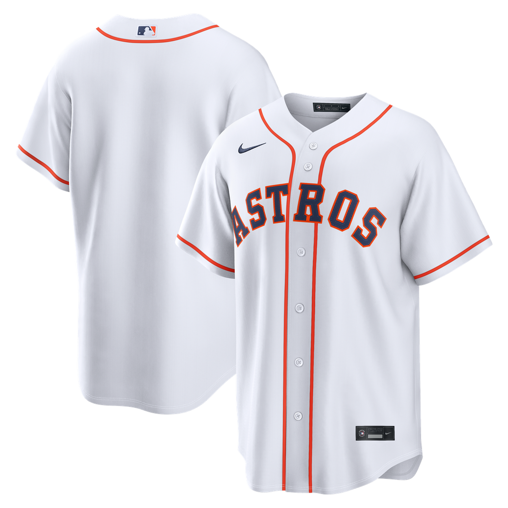 Men's Houston Astros White Home Replica MLB Baseball Jersey - view 6