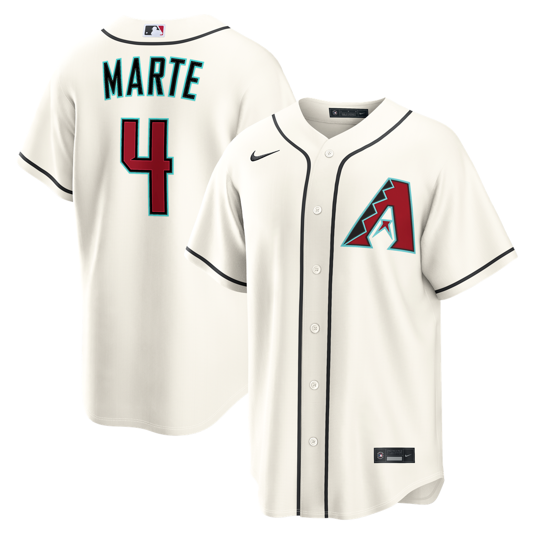 Men's Arizona Diamondbacks Ketel Marte Cream Home Replica MLB Baseball Jersey - view 1