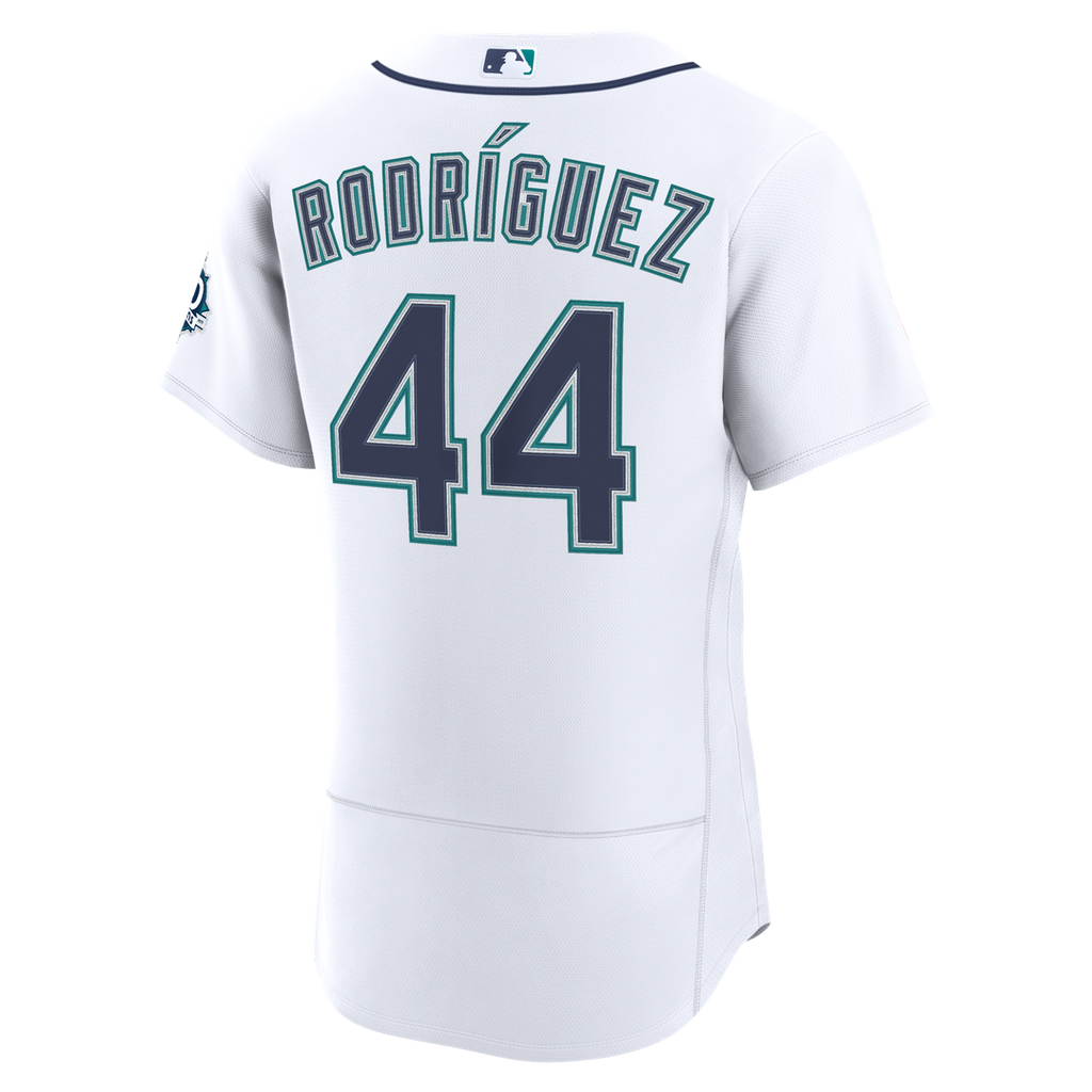 Men's Seattle Mariners Julio Rodriguez White Home 50th Season MLB Baseball Jersey - view 3