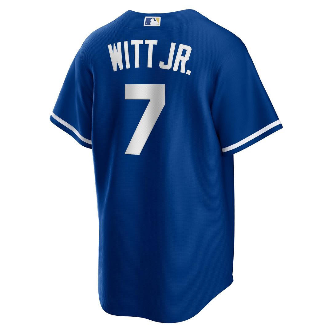 Men's Kansas City Royals Bobby Witt Jr. Rush Blue Alternate 2 Replica MLB Baseball Jersey - view 6