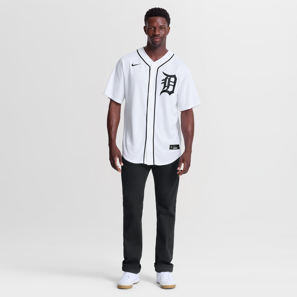 Men's Detroit Tigers Javier Báez White Home Replica MLB Baseball Jersey - view 4