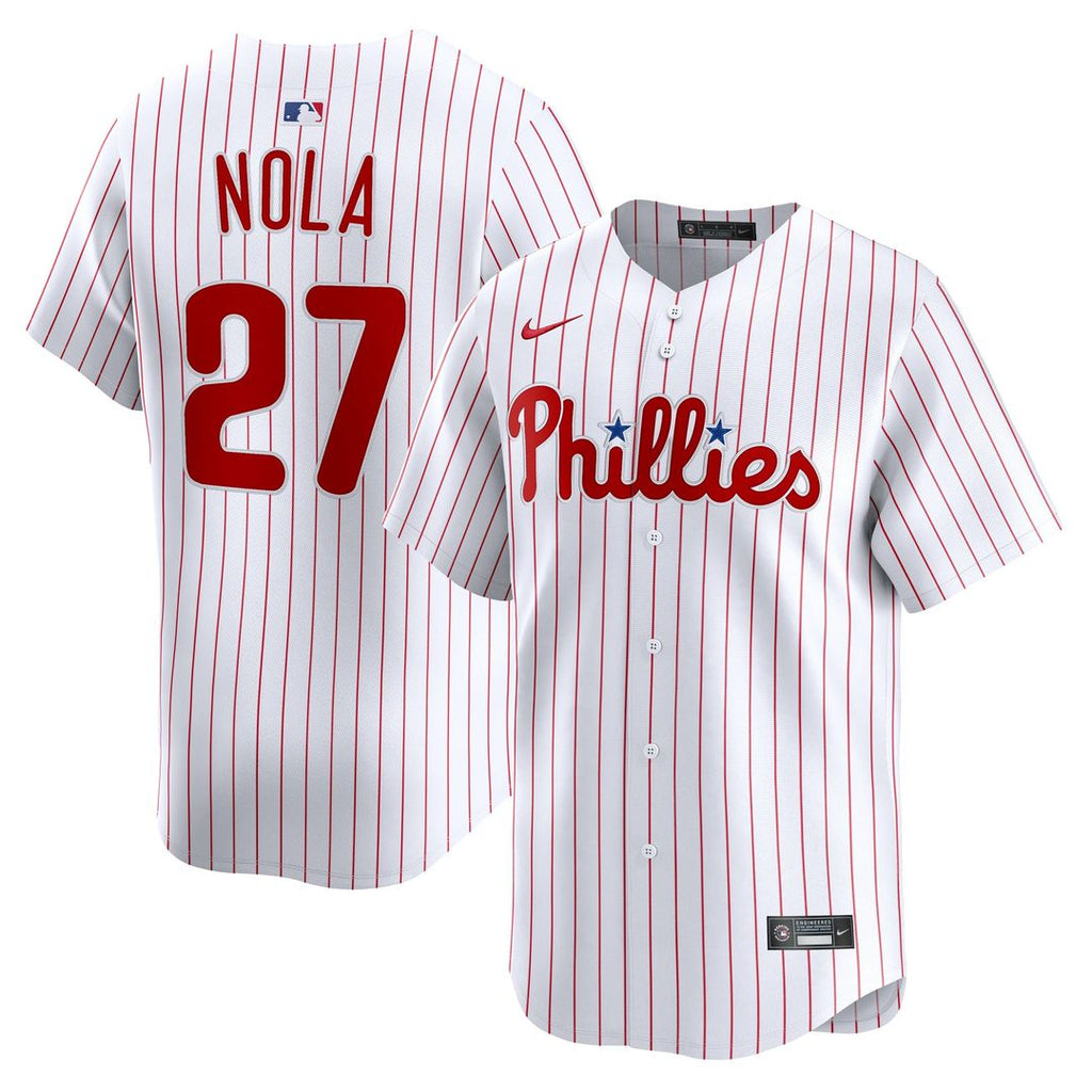 Men's Philadelphia Phillies Aaron Nola White Home Limited MLB Baseball Jersey - view 1