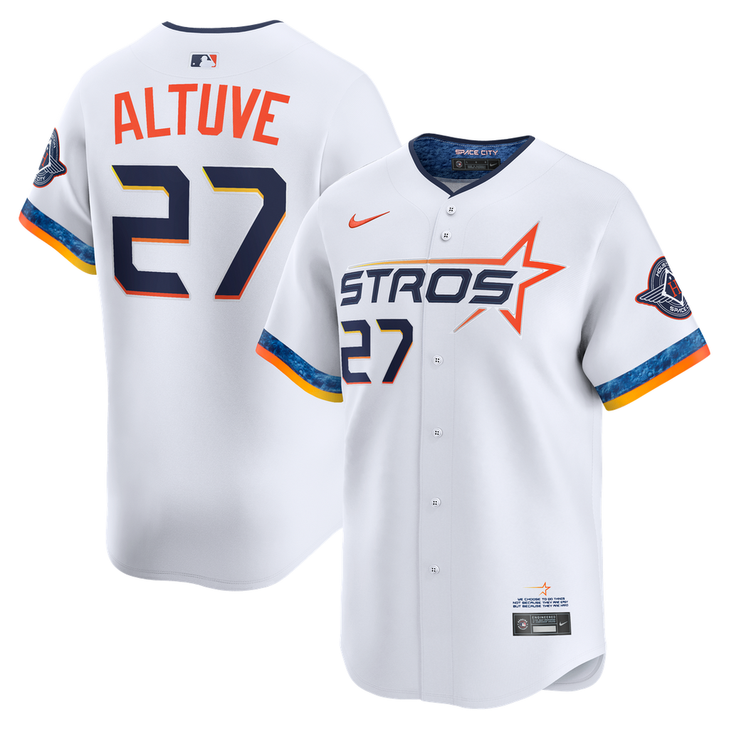 Men's Houston Astros Jose Altuve White 2025 City Connect Limited MLB Baseball Jersey - view 1
