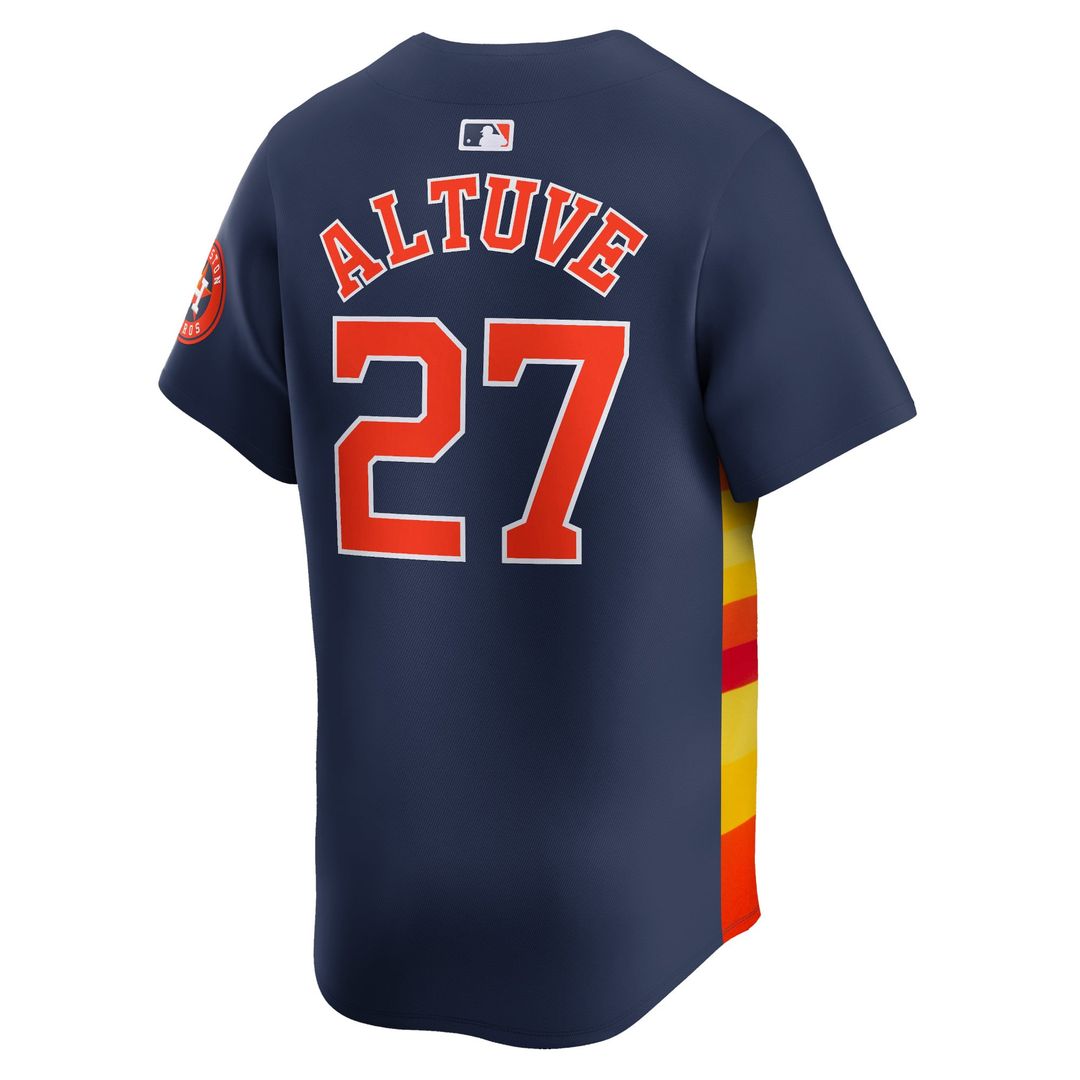 Men's Houston Astros Jose Altuve Navy Alternate Limited MLB Baseball Jersey - view 3