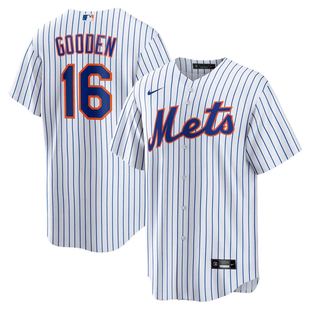 Men's New York Mets Dwight Gooden White Home Replica MLB Baseball Jersey - view 1
