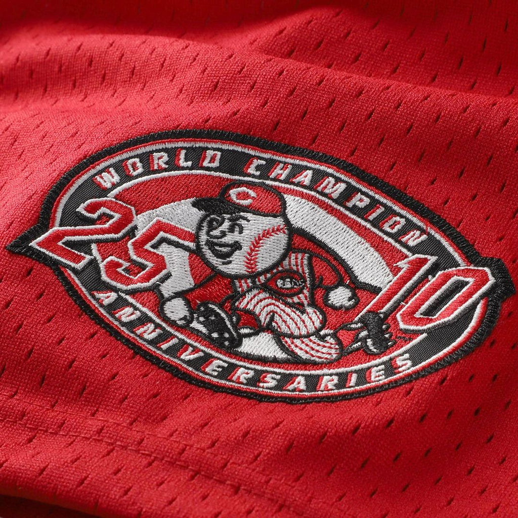 Men's Cincinnati Reds Barry Larkin Red Throwback Cooperstown Mesh Batting Practice MLB Baseball Jersey - view 14