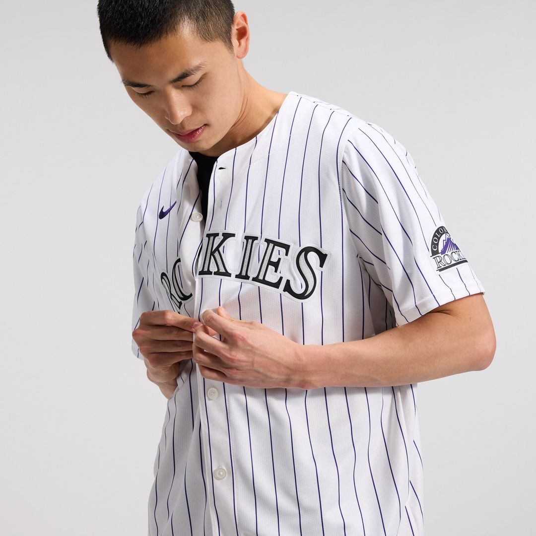 Men's Colorado Rockies White Home Limited MLB Baseball Jersey - view 9