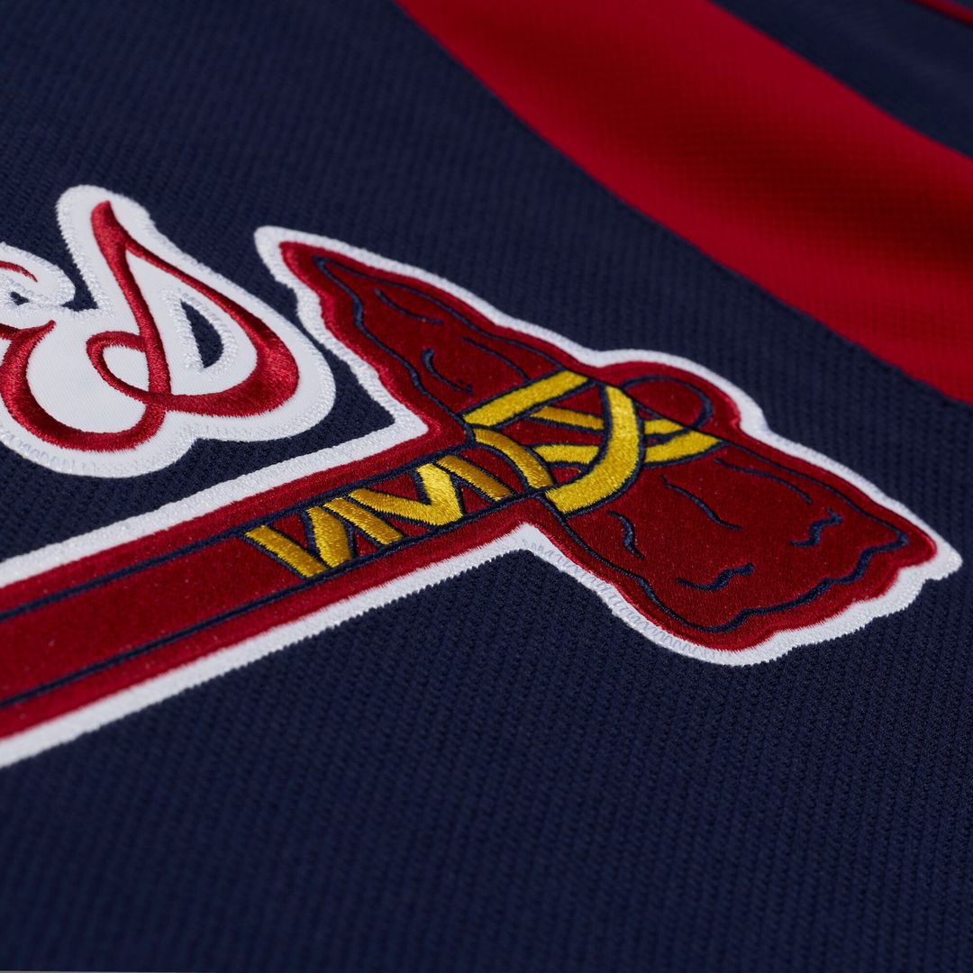 Men's Atlanta Braves Andruw Jones Navy Batting Practice MLB Baseball Jersey - view 5