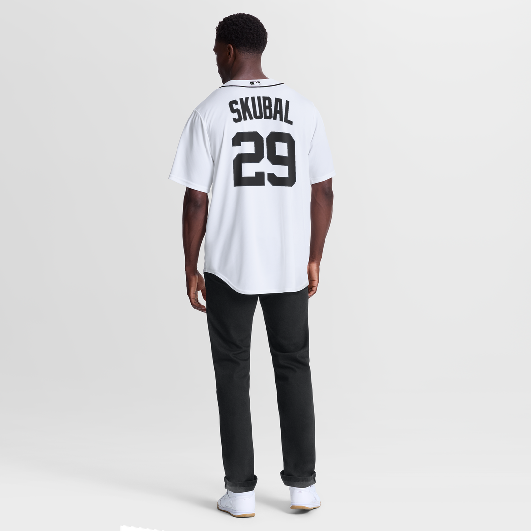 Men's Detroit Tigers Tarik Skubal White Home Replica MLB Baseball Jersey - view 5