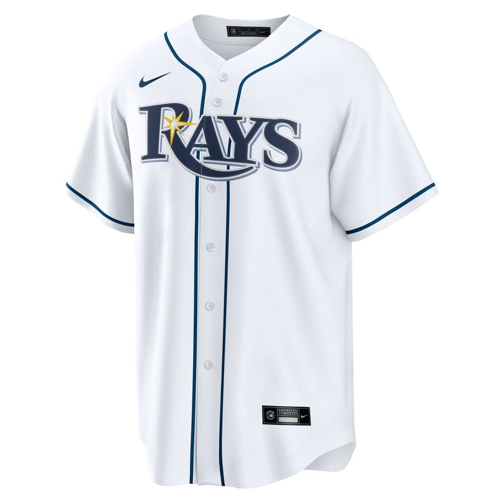 Men's Tampa Bay Rays Yandy Díaz White Home Replica MLB Baseball Jersey - view 7