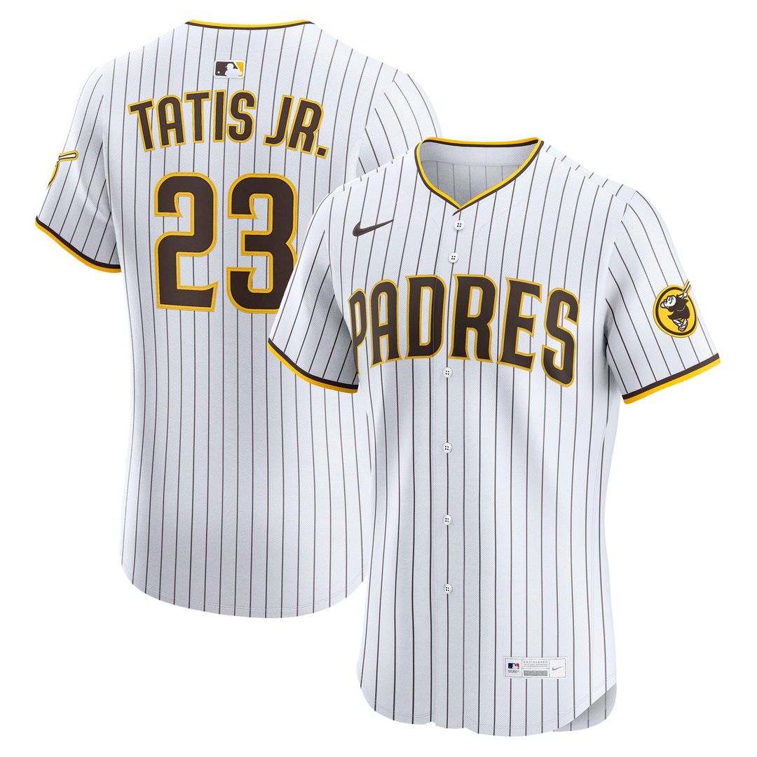 Men's San Diego Padres Fernando Tatis Jr. Khaki Sand Elite MLB Baseball Jersey - view 7