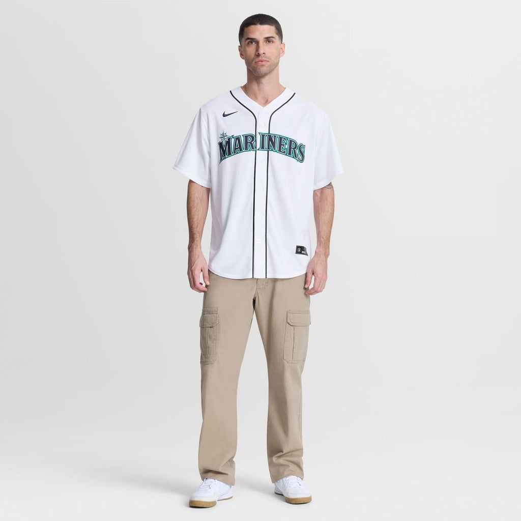 Men's Seattle Mariners Cole Young White Home Replica MLB Baseball Jersey - view 4