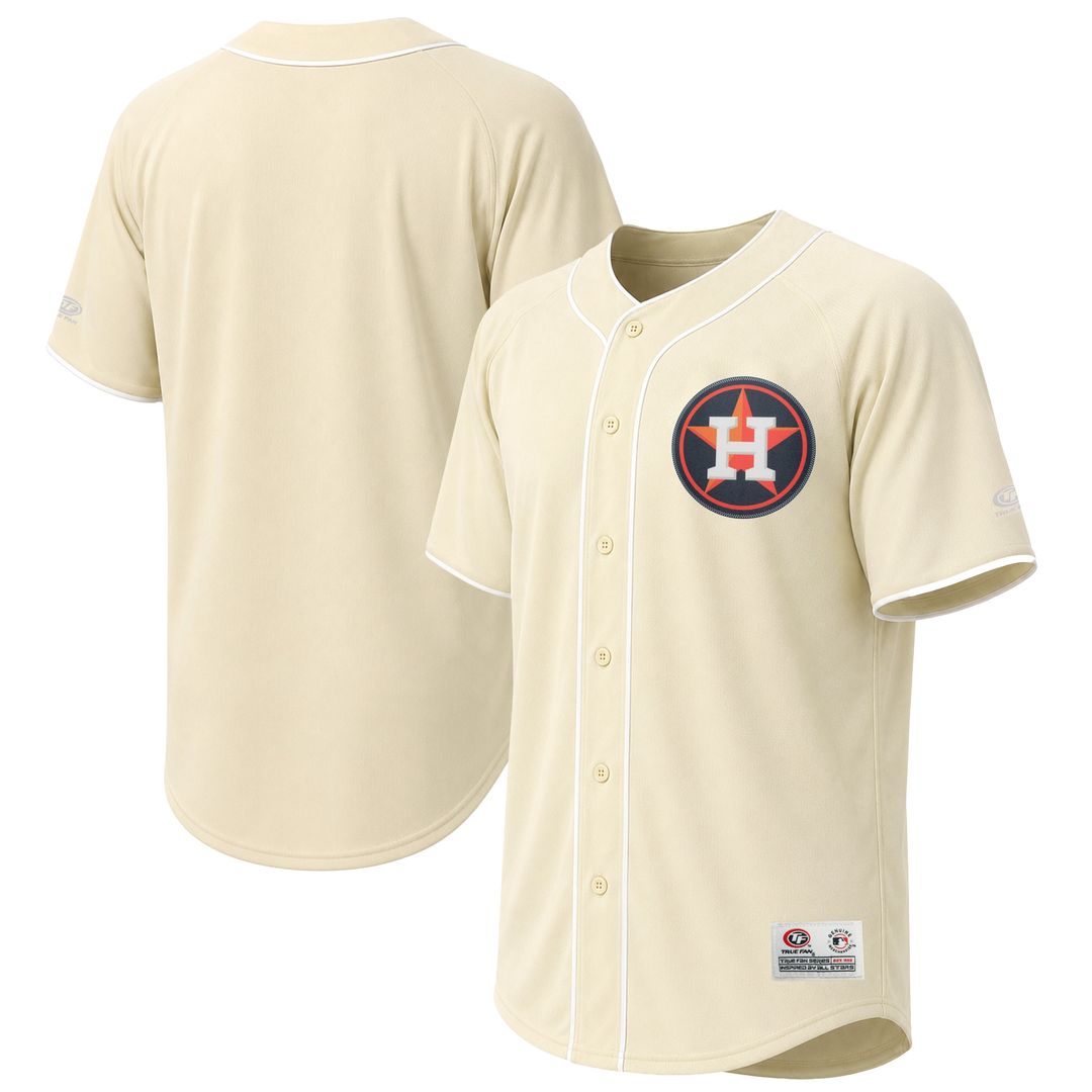 Men's Houston Astros Cream Fashion MLB Baseball Jersey - view 1