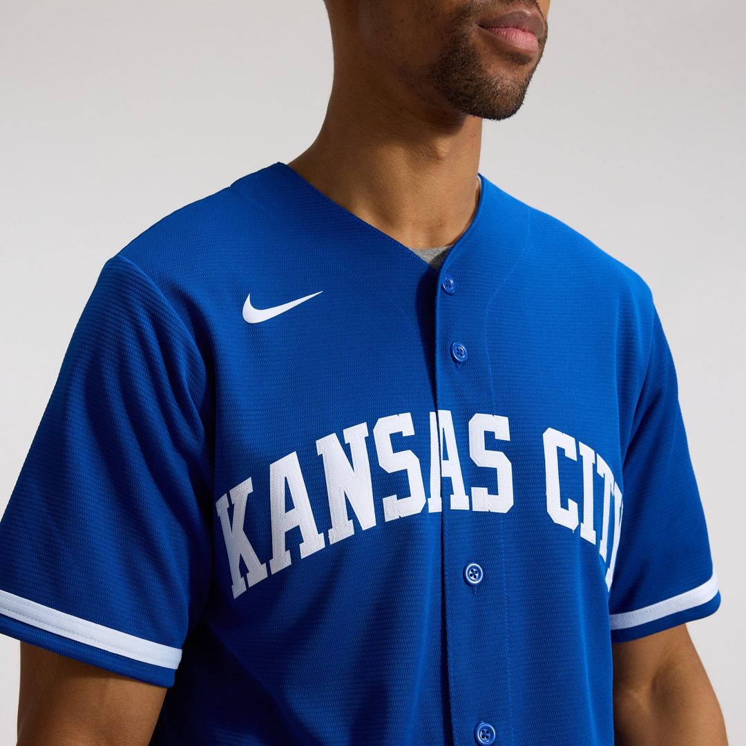 Men's Kansas City Royals Royal Alternate Replica MLB Baseball Jersey - view 6