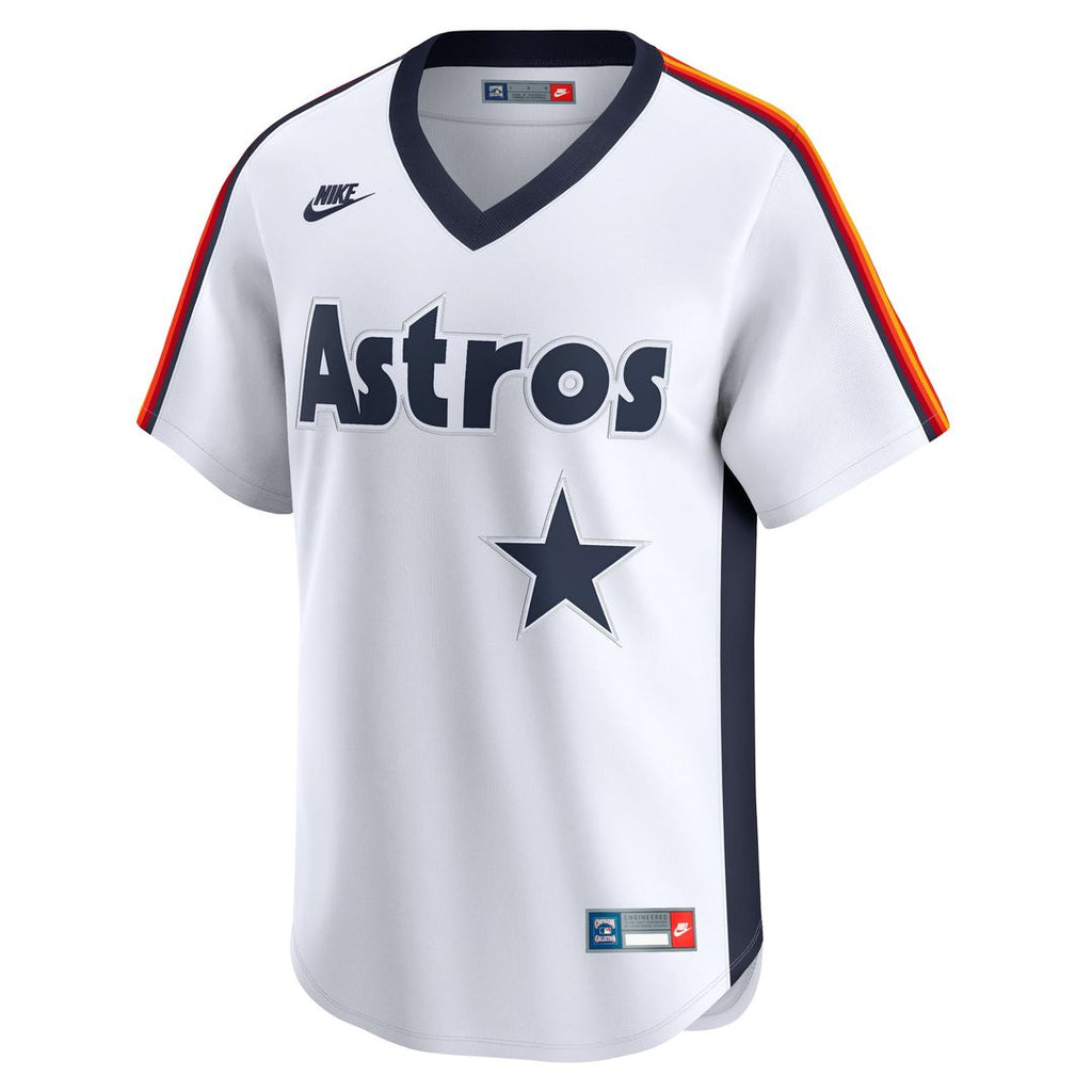Men's Houston Astros Nolan Ryan White Throwback Cooperstown Collection Limited MLB Baseball Jersey - view 2