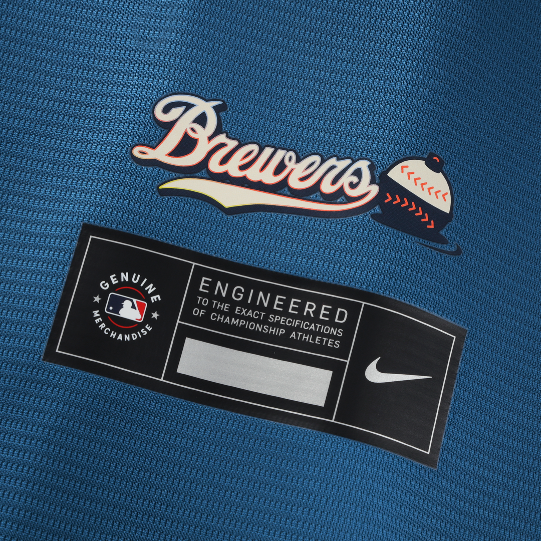 Men's Milwaukee Brewers Mineral Blue 2026 City Connect Stadium MLB Baseball Jersey - view 7