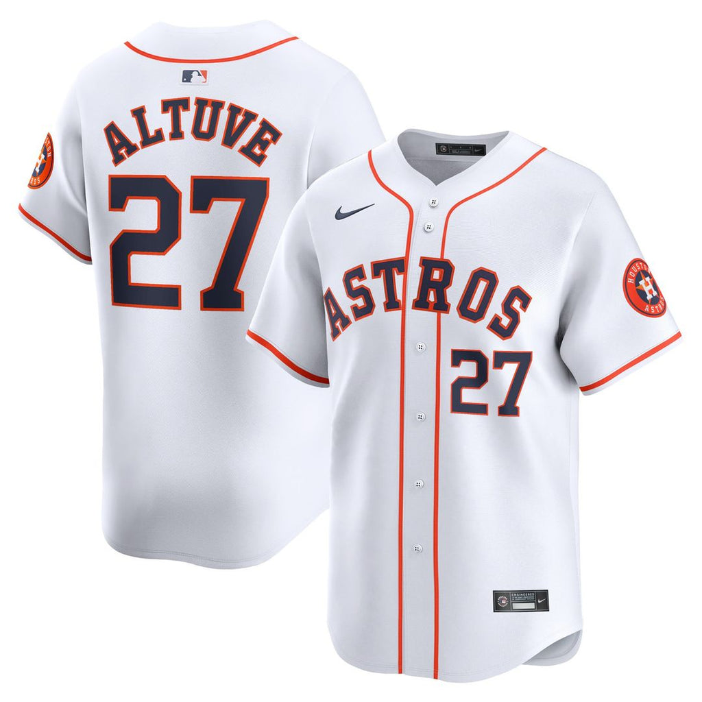 Men's Houston Astros Jose Altuve White Home Limited MLB Baseball Jersey - view 1
