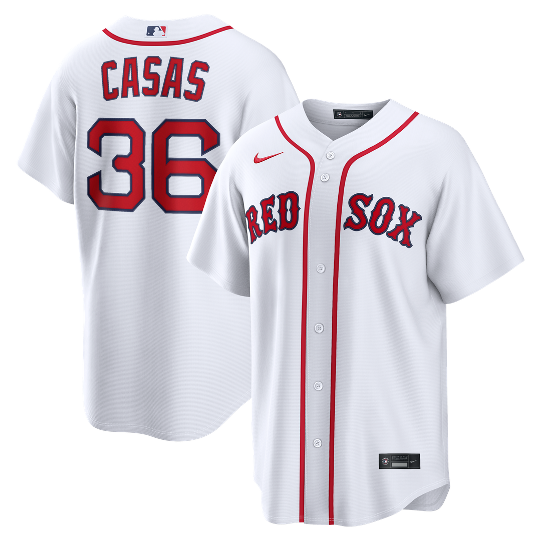 Men's Boston Red Sox Triston Casas White Home Replica MLB Baseball Jersey - view 1
