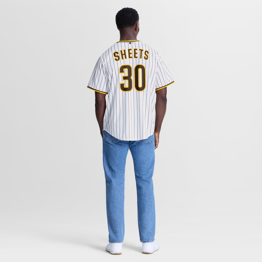Men's San Diego Padres Gavin Sheets White Home Replica MLB Baseball Jersey - view 5