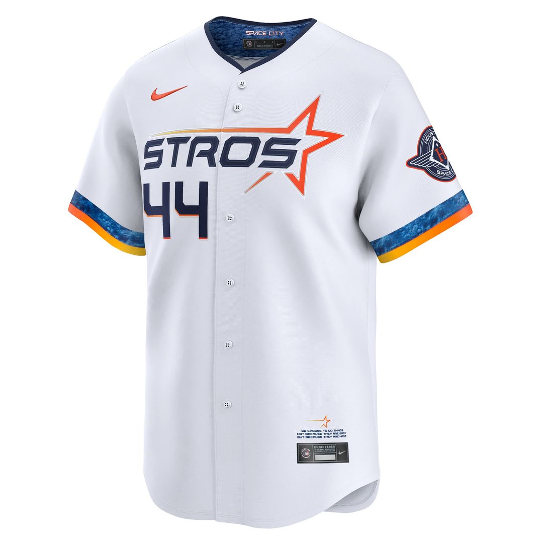 Men's Houston Astros Yordan Alvarez White 2025 City Connect Limited MLB Baseball Jersey - view 2