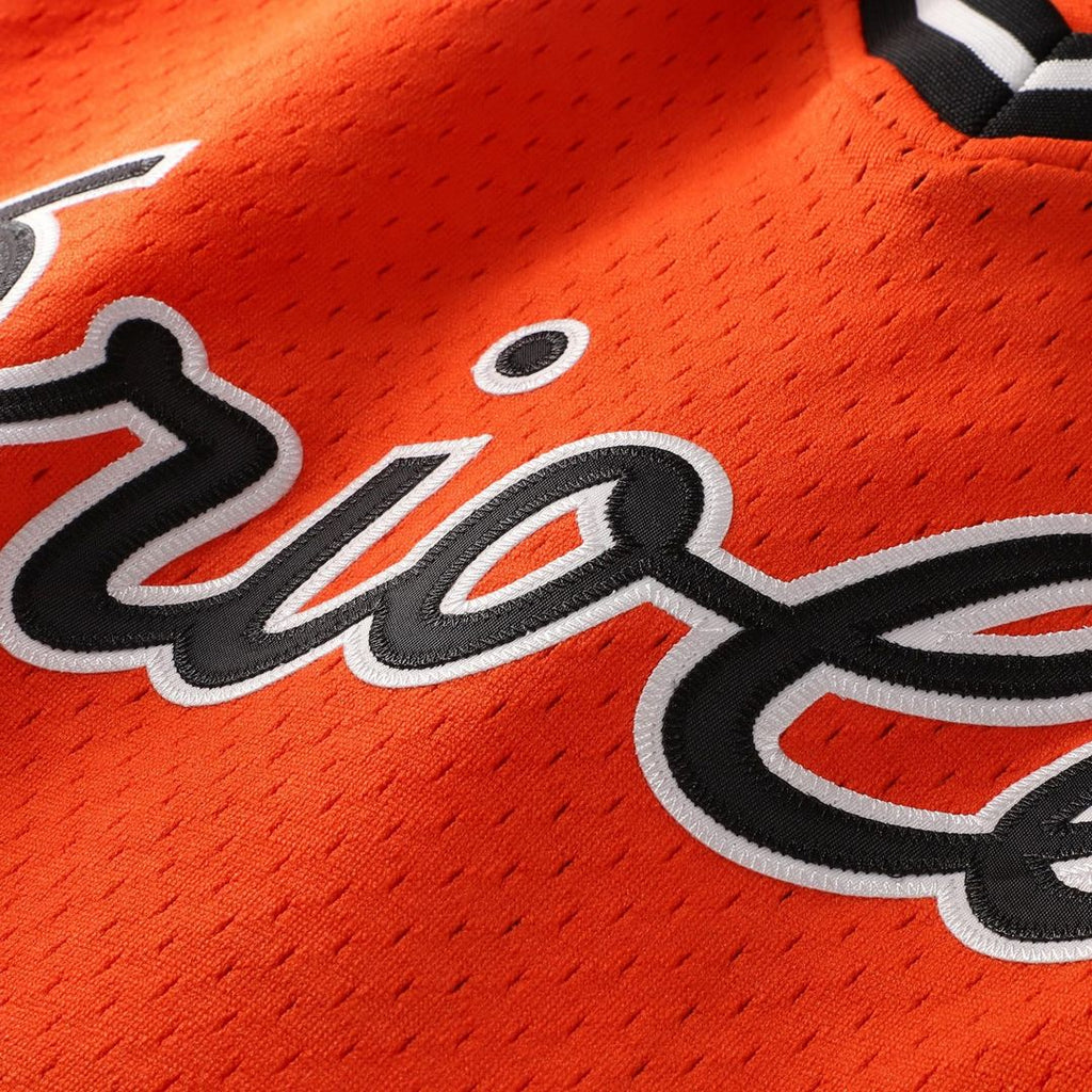 Men's Baltimore Orioles Cal Ripken Jr. Orange Batting Practice MLB Baseball Jersey - view 11