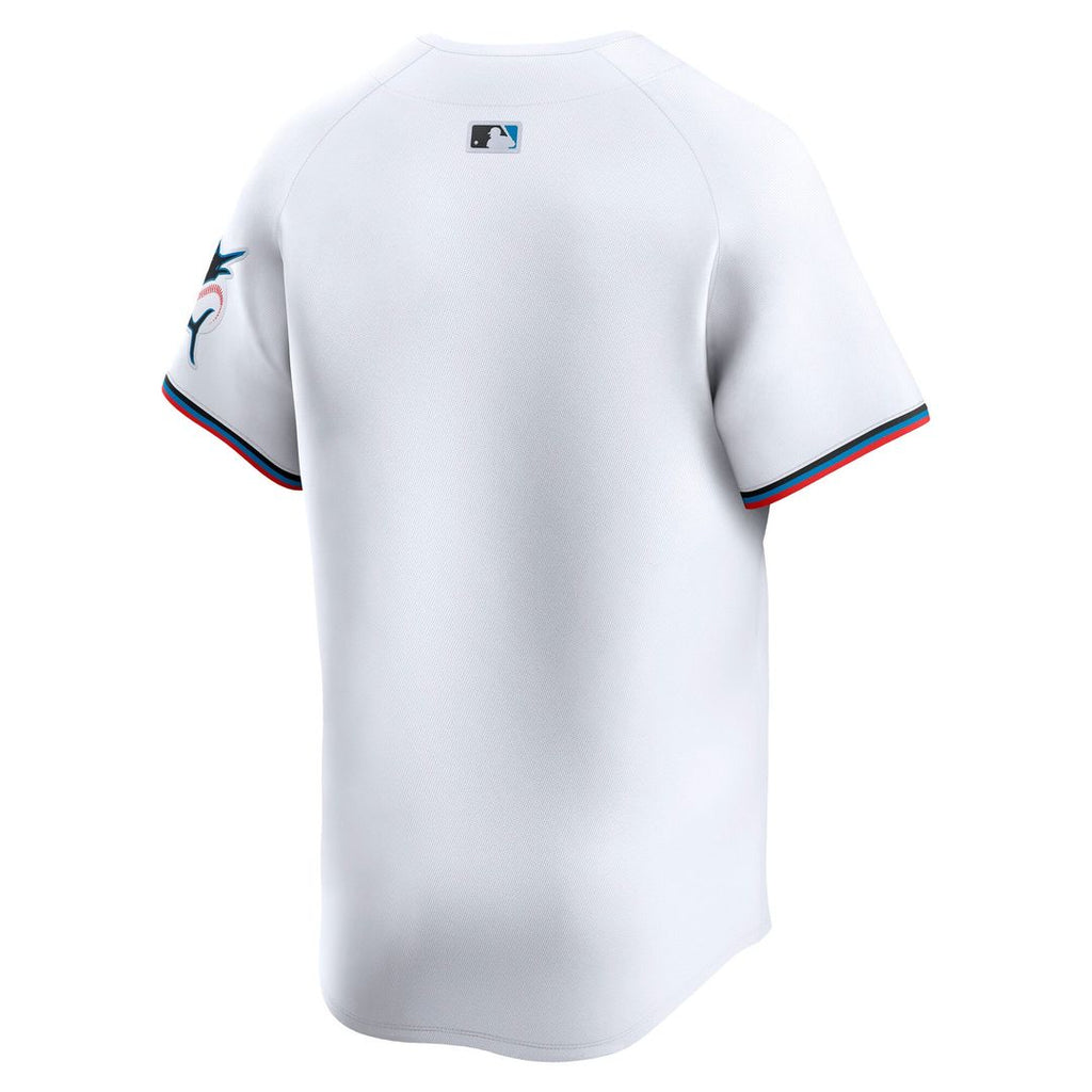 Men's Miami Marlins White Home Replica MLB Baseball Jersey - view 7