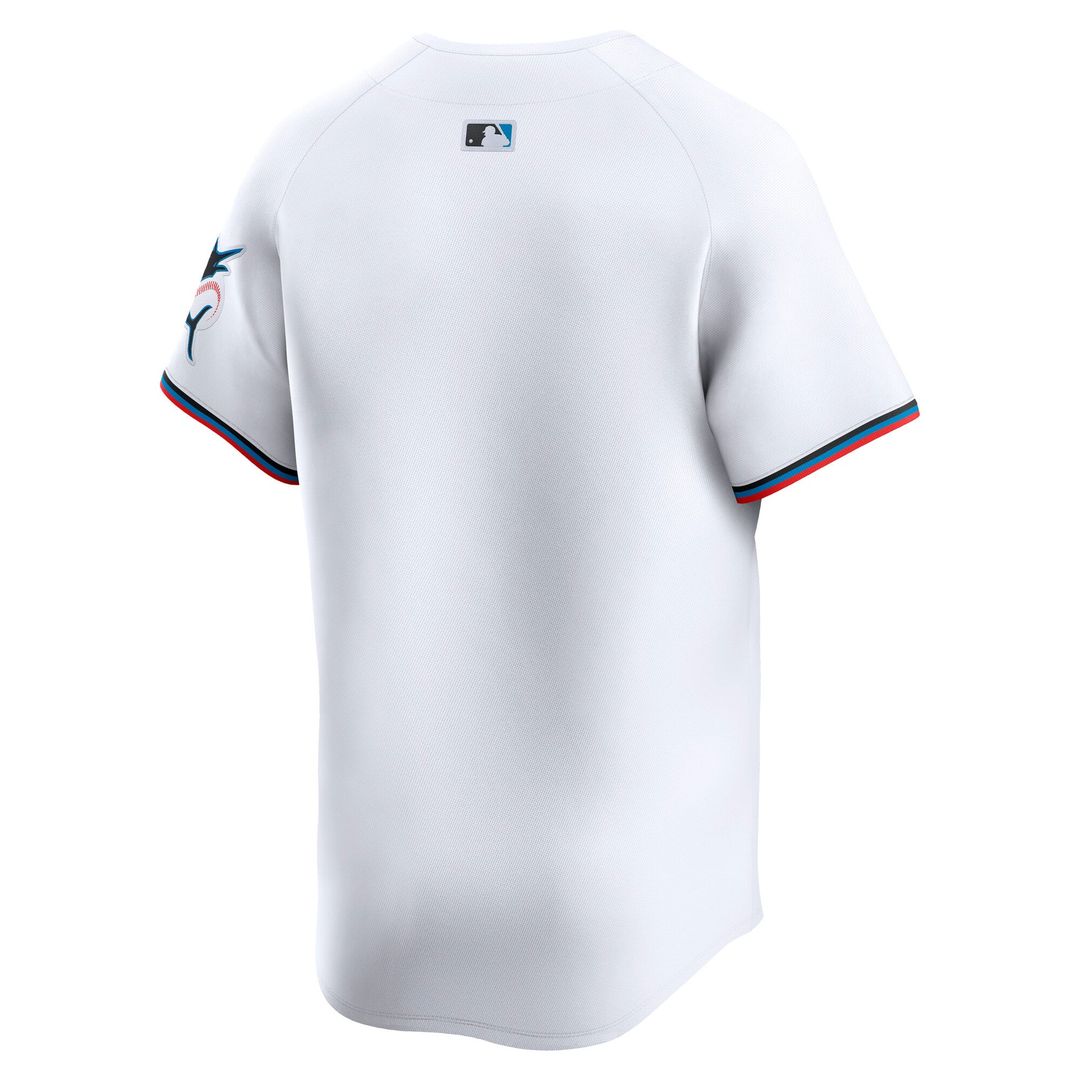 Men's Miami Marlins White Home Replica MLB Baseball Jersey - view 7