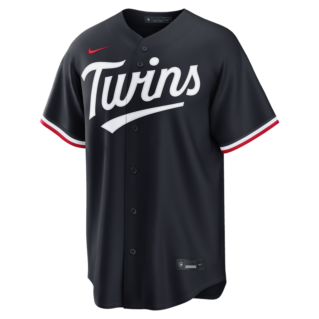 Men's Minnesota Twins Navy Alternate Replica MLB Baseball Jersey - view 5